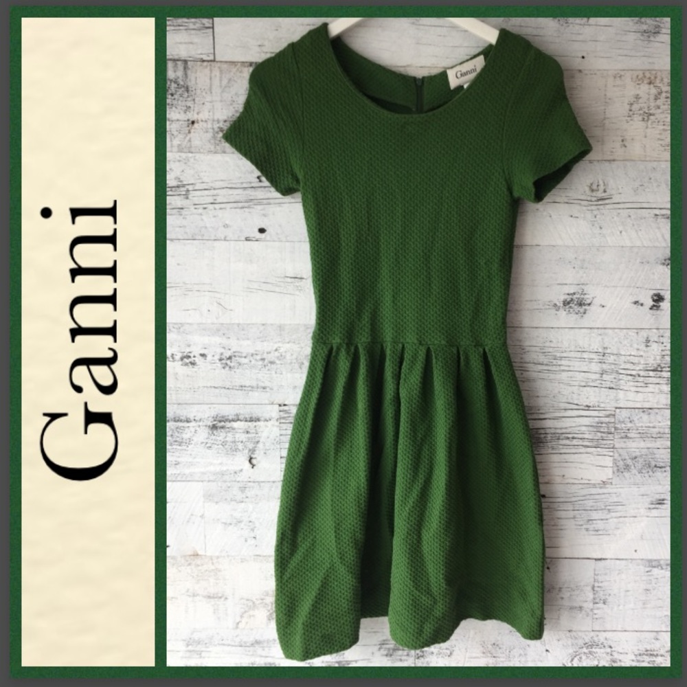 Ganni Green Cocktail Dress